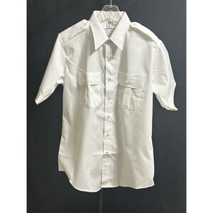 Flying Cross Mens 16.5 White Uniform Work Short Sleeve‎ Shirt